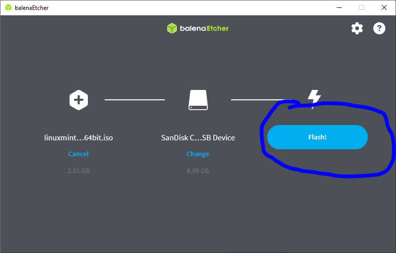 balenaEtcher Flash Tool zum schreiben von Images auf USB-Sticks