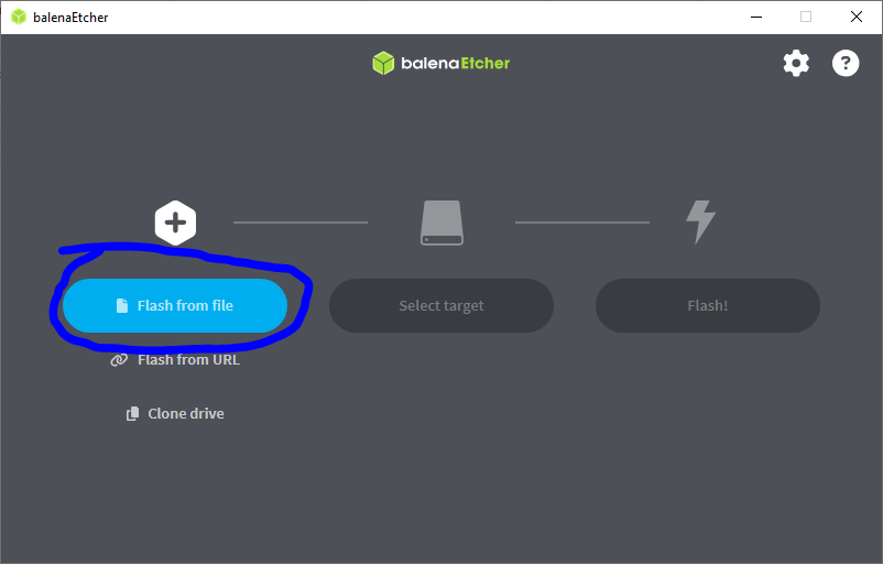 balenaEtcher Flash from file - Tool zum schreiben von Images auf USB-Sticks
