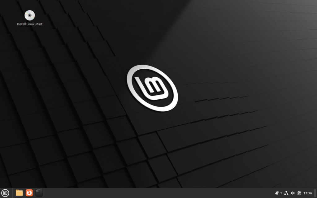 Desktop des Live System von Linux Mint 22