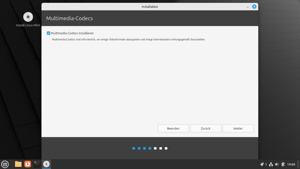 Linux Mint Installation - Multimedia Codecs